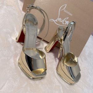 Christian Louboutin Metallic Gold Platform sandals